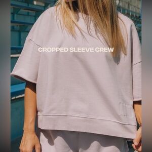 Daily Drills Cropped Sleeve Crew - Ladybird